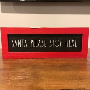 🎁Rae Dunn SANTA PLEASE STOP HERE Christmas sign